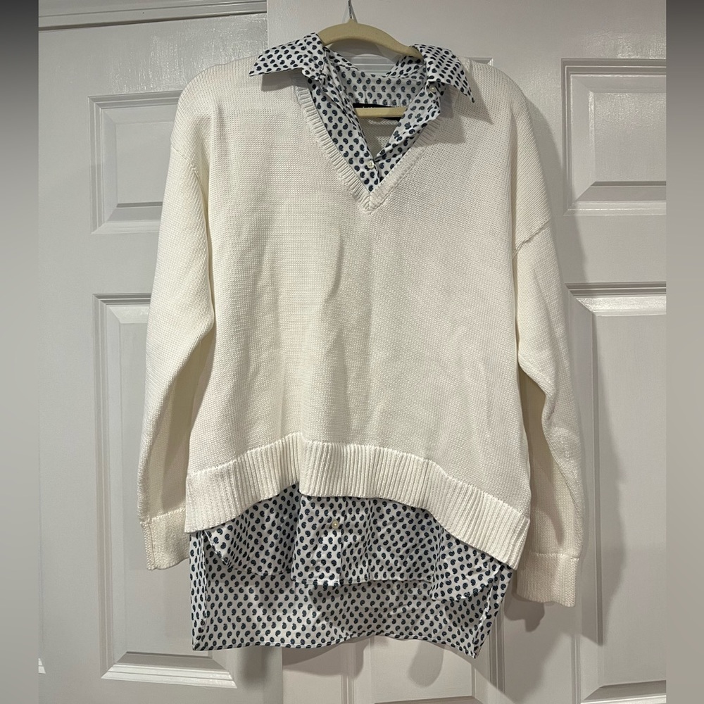 Ralph Lauren v neck twolfer sweater